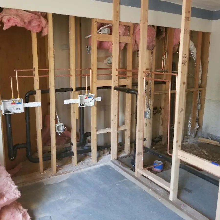 Copper pipe rough-in and plumbing installation in McAlester